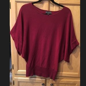 Forenza Burgundy Dolman Sleeve Sweater Medium